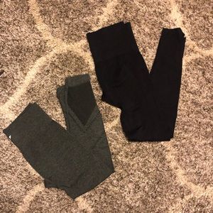 Two pairs of workout leggings